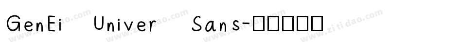 GenEi Univer Sans字体转换